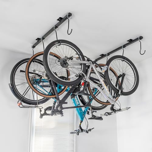 Teal Triangle Ceiling Bike Rack