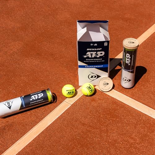 DUNLOP Tennisball ATP Championship - für Sand, Hartplatz und Rasen (2x4 Bälle)