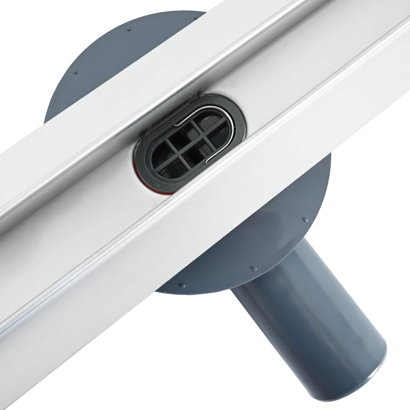 Desagüe de ducha de 80 cm de acero inoxidable 304 Slim Design para cuarto de baño con desagüe ajustable de 360° y patas ajustables en altura