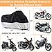 Motorcycle Covers, Outdoor Waterproof Motorbike Covers with Lock-Holes & Storage Bag, Fits up to 96.5