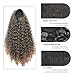 XSASLYET 18 Inch Drawstring Ponytail Extension for Black Women, Curly Long Hair Ponytail, Natural Black Pony Tails Hair Extensions with Secure Fit for Easy Daily Wear (T27)