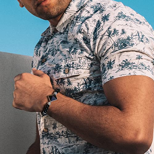 Magickrings Black Onyx Obsidian Pyramid Beaded 8Mm Bracelet Necklace Energy Combination Set Natural Gemstone Multi-Protection Healing Crystal Yoga Gift Men's And Women's (Obsidian + Black Agate)… #TOP2