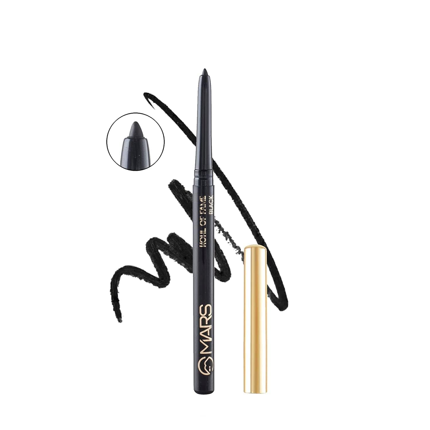 MARS Kohl of Fame Up to 12 Hours Stay Matte Pencil Kajal | Smudgeproof and Waterproof | Long Lasting (0.35g) (Black)-image-44