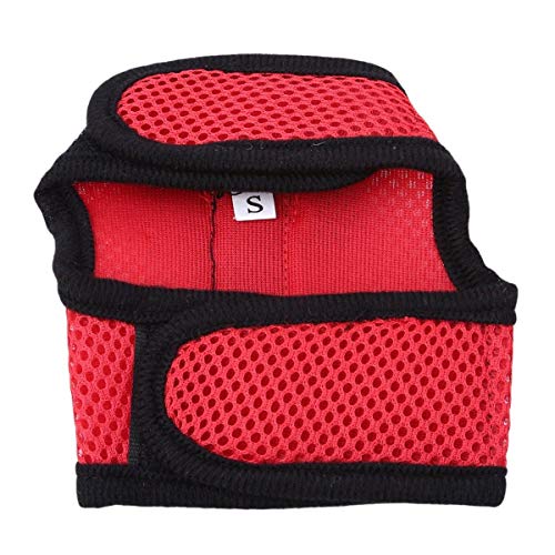 Image of Rabbit Harness with Leash Adjustable Soft Mesh Vest Harness for Bunny Kitten Guinea Pig Rat (S, Red)