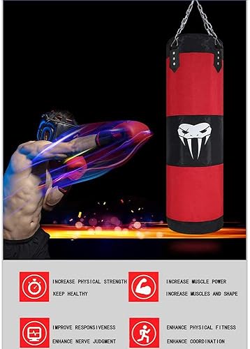 Miniatura 4 de Juego de boxeo pesado para adultos, saco de boxeo colgante resistente, sin relleno