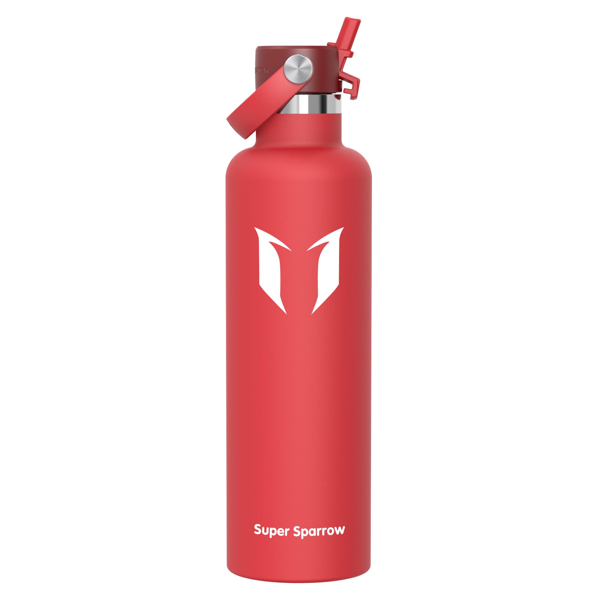 Sparrow Insulated Water Bottle 1.2L - FlipFlow Metal Water Bottles with Straw Lid - BPA Free - Leakproof Stainless Steel Flask for Hiking, Camping, Adventure