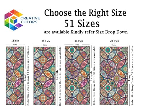 Image of Premium Vinyl Privacy Mandala Window Glass Sticker (16x72 Inch) - Self-Adhesive Film Decorative Sheet Tint Wallpaper for Glass Cover Window, Door, Office, Home.| Anti-UV. Multicolor