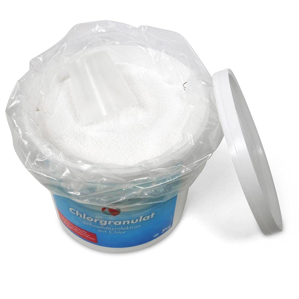 Cristal Chlorgranulat schnell löslich 5 kg - Schnelldesinfektion mit Chlor - Sofortige Wirkung gegen Trübungen und Algen - Stoßchlorung Pool Whirlpool