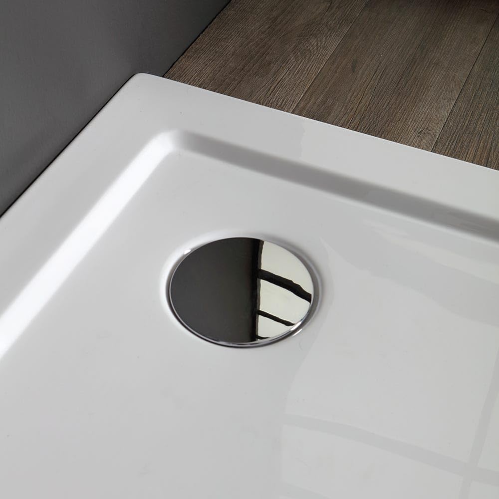 Kiamami Valentina - Plateau de Douche carré 80x80 cm Acrylique et ABS Blanc | Alba
