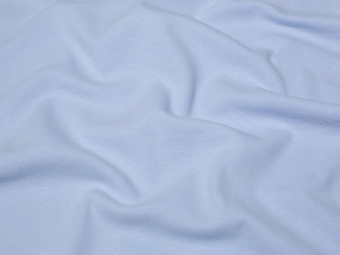 Minerva Core Range Tubular Ribbing Stretch Knit Fabric Light Blue - Medium Weight & Suitable for Dressmaking - Approx Width: 70cm / 28" - Sold per metre