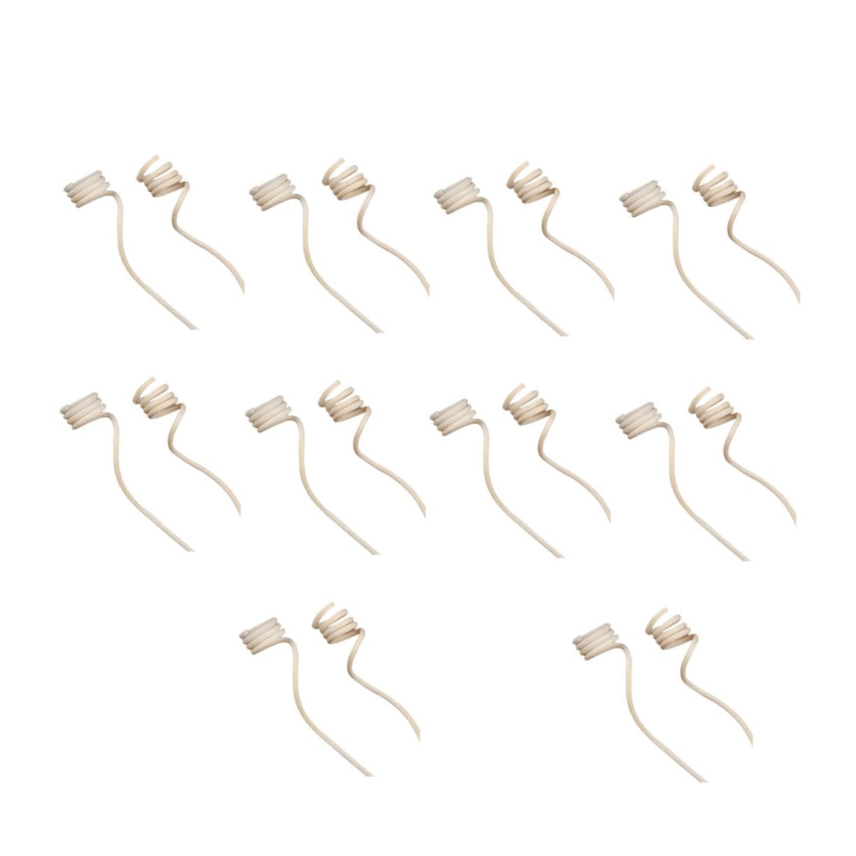 PRETYZOOM Wavy Rattan Fragrance Diffuser Essential Oil Sticks 20pcs Natural Aroma Diffuser Sticks Spiral Head Sticks for Oil Diffuser