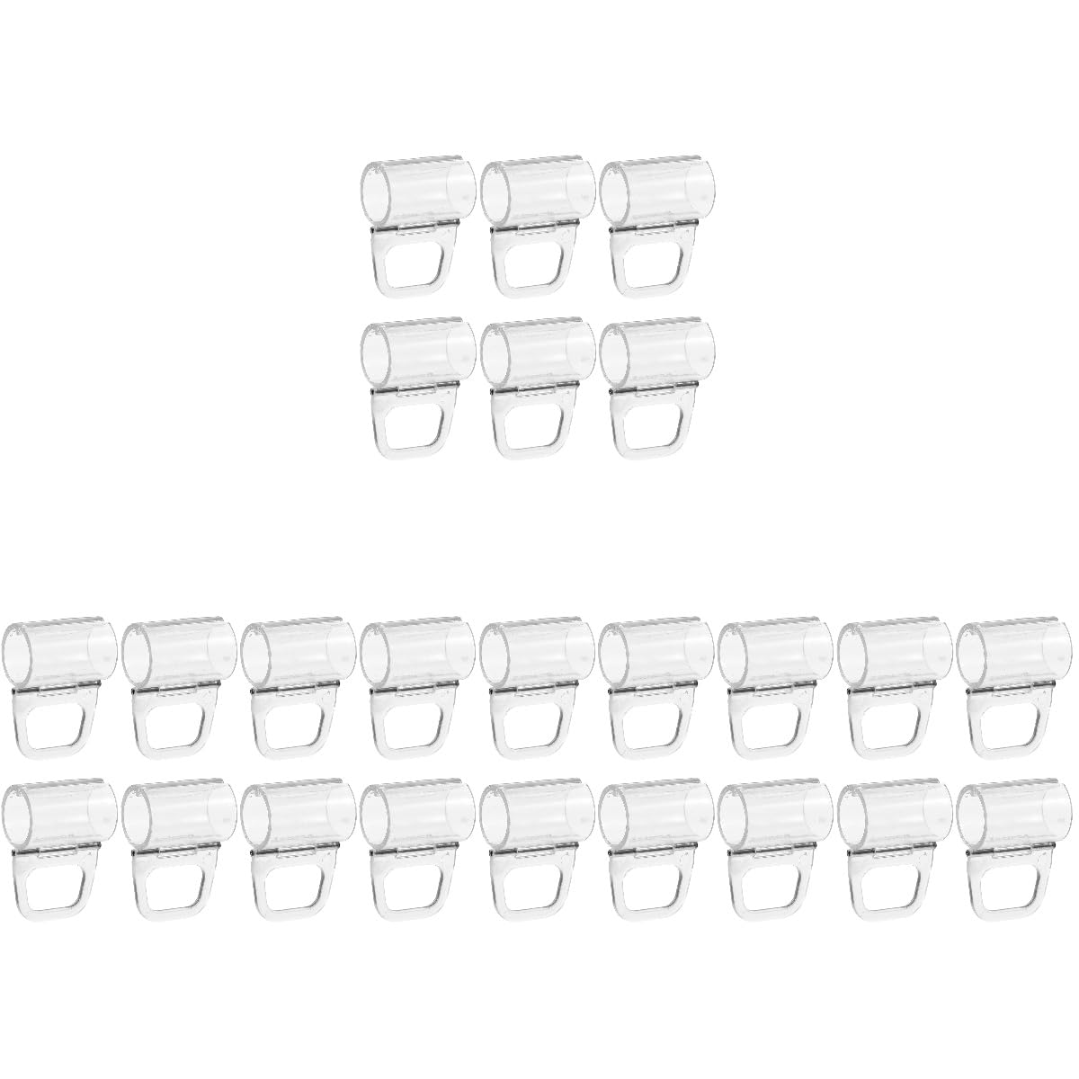 4 Ensembles Crochets Transparents pour Stores Enrouleurs Poignées Légères Clips pour Tringles De Rideaux sans Perçage Installation Simple 6 Pièces * 4