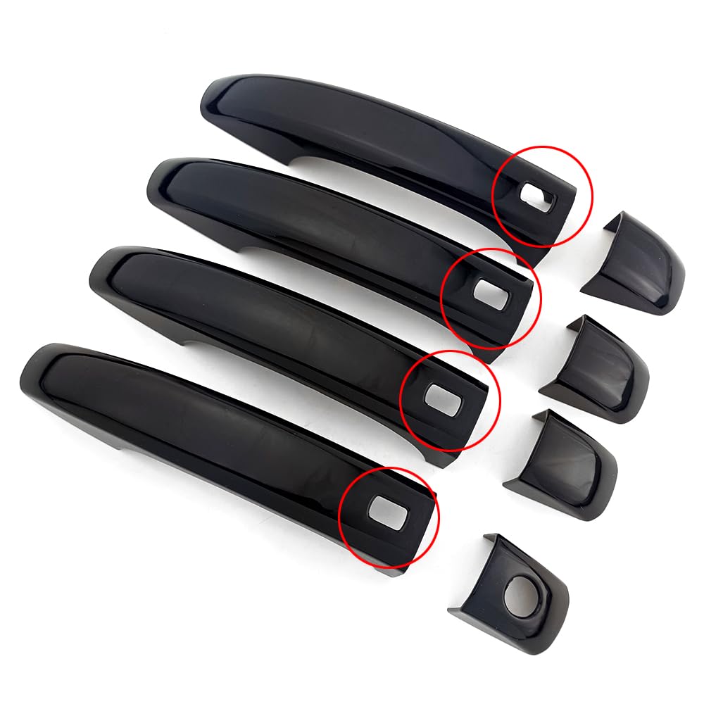 Amazon.com: Dakitita Glossy Black Exterior Door Handle Cover Trim
