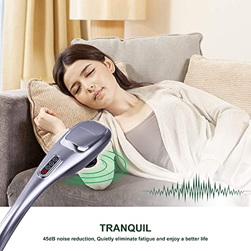 MEGAWISE-Handheld-Deep-Tissue-Neck-Back-Electric-Massager-for-Shoulder-Waist-Leg-3700-RPM-Powerful-Motor-with-5-2-Nodes-5-Speeds-Knotty-Muscle-A-Little-Heavy