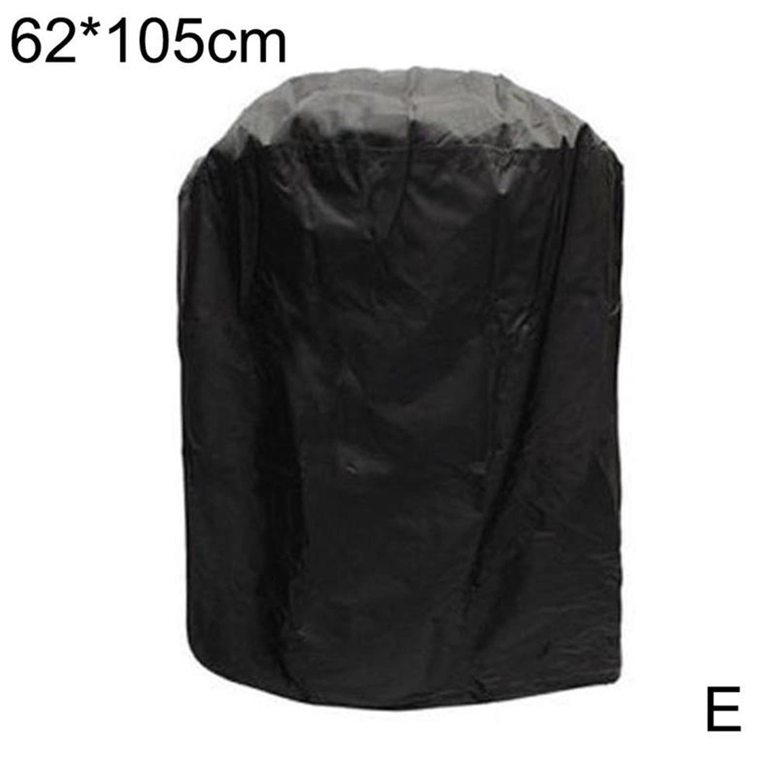 Funda para Barbacoa de Exterior, Resistente al Polvo y al Agua, para Uso intensivo, Color Negro, Redonda, Resistente a la Lluvia.