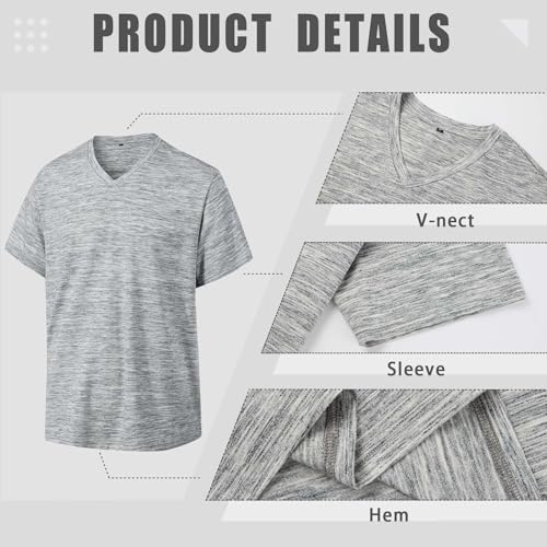 Mens V Neck T Shirts Casual Stylish Graphic Stretch Short Sleeve T-Shirt Cotton Tees Tops Shirt4