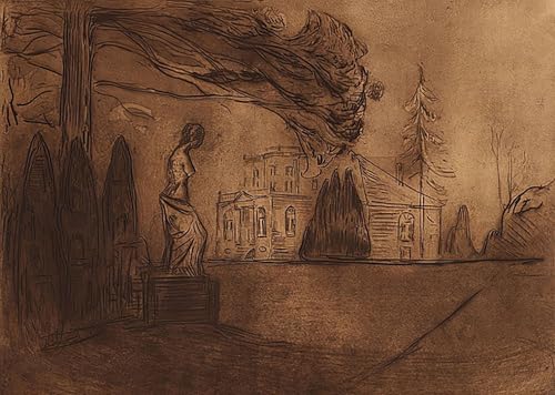 Toile Edvard Munch Der Garten Bei Nacht 60x90cm pour habiller un grand mur vide