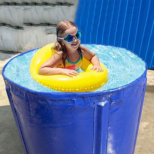 Stockage d'eau hors sol en bâche PVC ronde 80x80cm pliable - 3