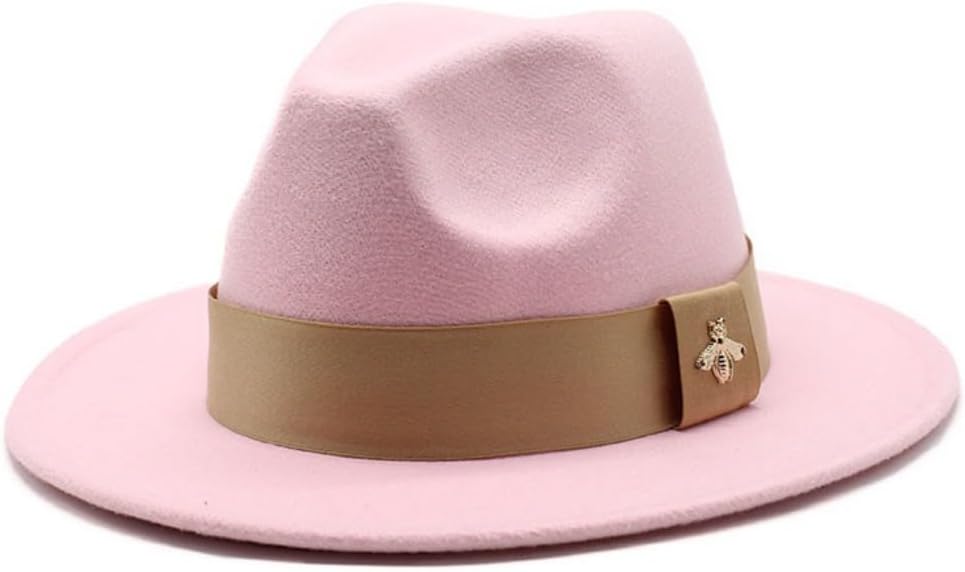 Classic Western Wool Felt Hat, Black with Gold Band