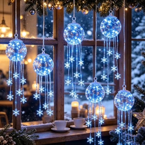 Hanging Snowflake Led Lights Christmas Decorations Fairy Lights for Bedroom - image 5