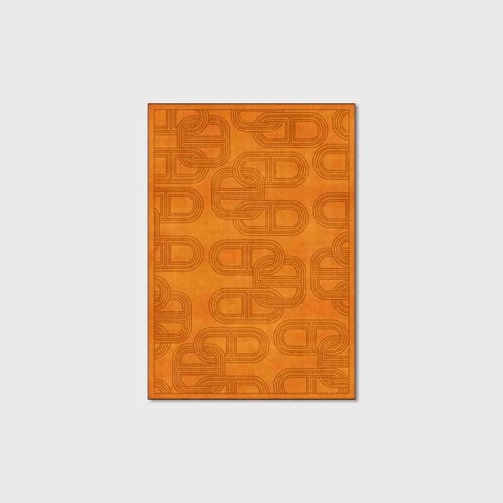 Dywany, pomarańczowo-żółte geometryczne figurki, 100 cm x 160 cm, antypoślizgowa, wodoodporna, antybakteryjna mata, komfortowe maty, uniwersalny, maty podłogowe do kuchni, łazienki lub miejsca pracy