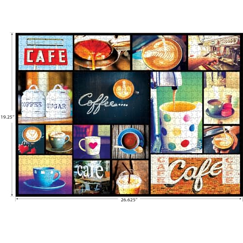 Rompecabezas RoseArt Kodak Premium de corcho con tema café, 1000 piezas, para adultos miniatura 4