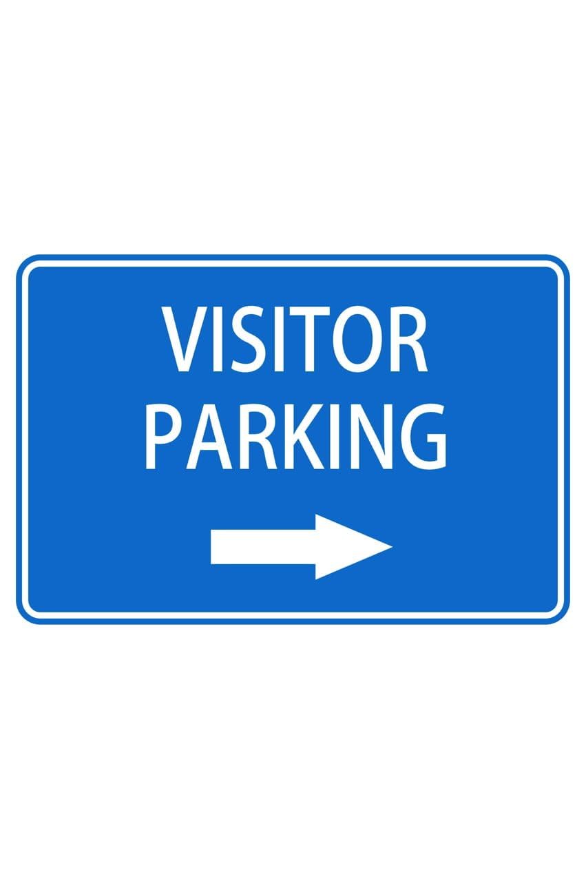 Visitor Parking Right Arrow Sign Metal Tin Sign 8 x 12 inch for Industrial & Commercial