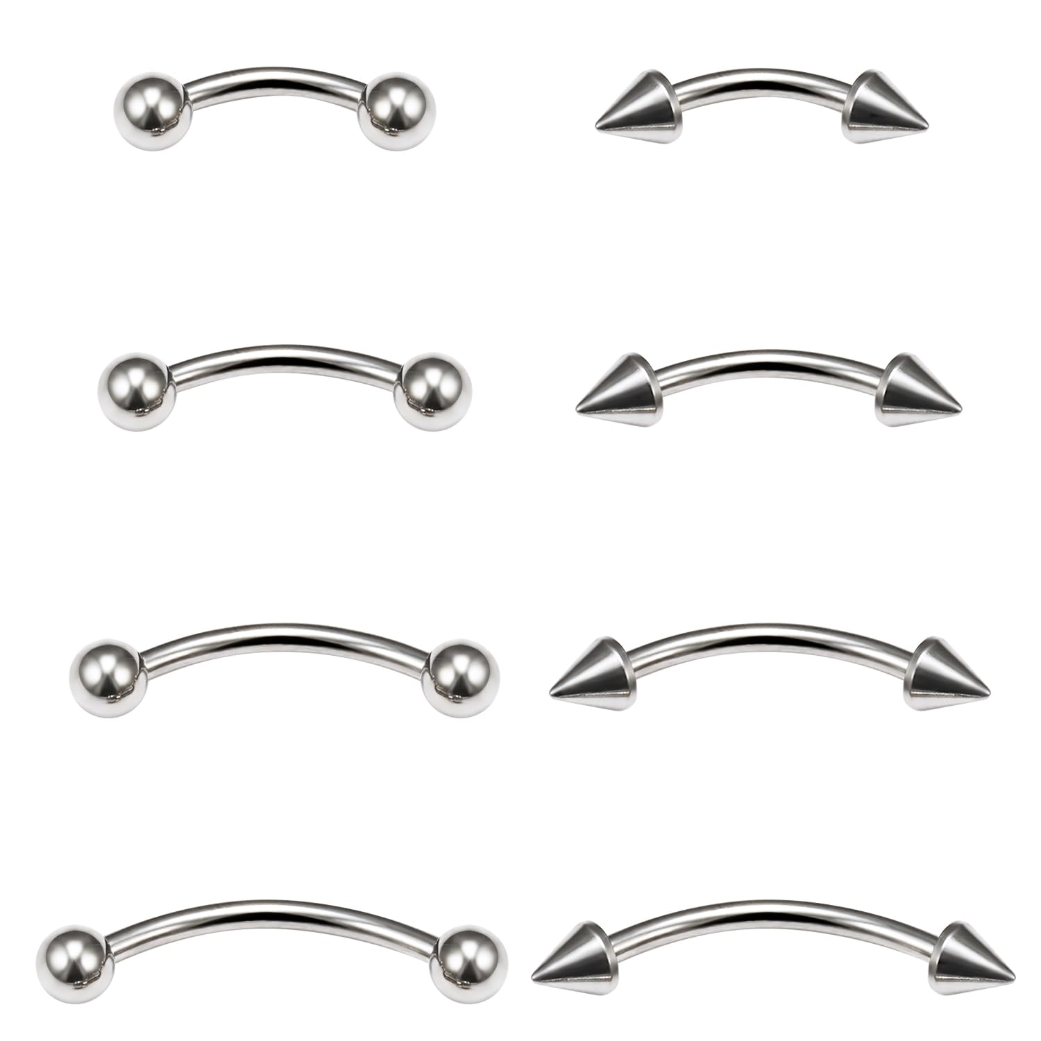 Eyebrow Piercing Jewelry Surgical Steel Vertical Labret Lip