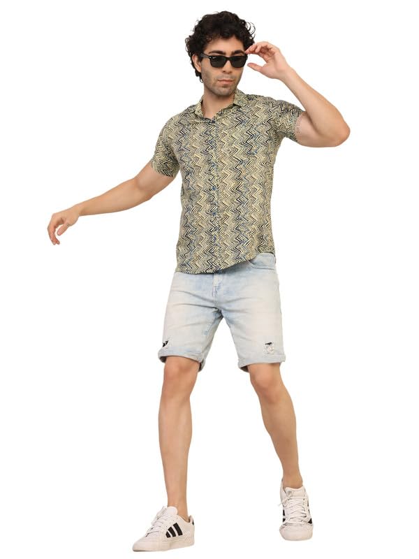 Image of KE KANHA EXPORTS Shirt for Men /Cotton Shirts for Men /Stylish Mens Casual Shirt /Men's Slim Fit Shirt & Regular Fit Shirt for All Occasions Western Beach Summer Shirt Style