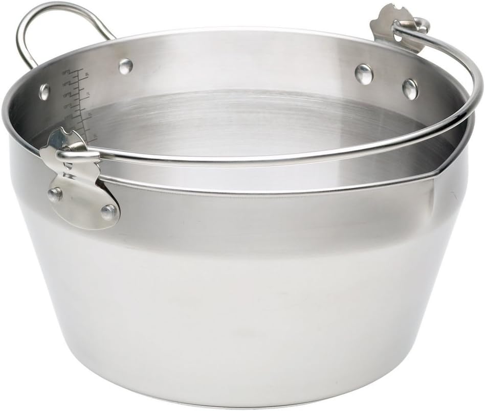 KitchenCraft Jam Pan, Home Made Maslin/Jam Pan for Induction Hob with Recipe in Gift Box, Stainless Steel, 9 litres, Silver