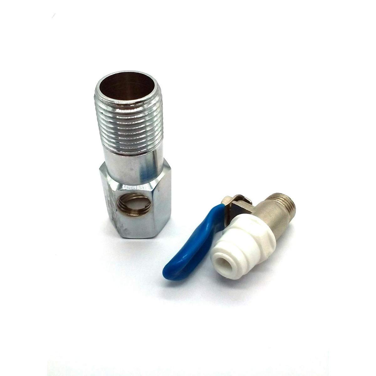 Capital Heavy-Duty Brass Inlet Valve & Connector for RO Water Purifier | Compatible with 1/4” Tube | Rust-Free, Leak-Proof Fitting for RO UV UF Water Purifiers & Water Filters