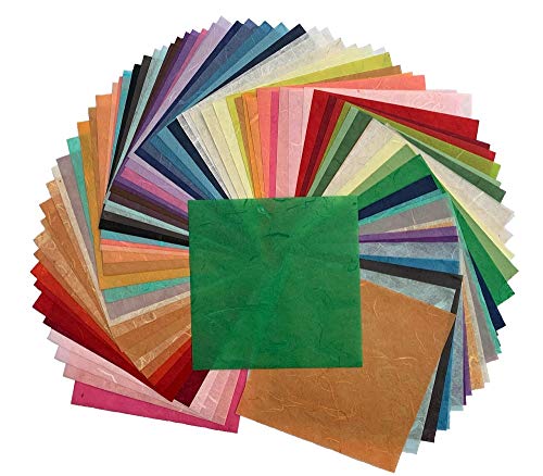 100 Sheets Mixed Colors Size 6 x 6 Inches Square Origami Paper Arts Folding Craft, Decoration Paper, Square Folding Paper for DIY Crafts, Thin Mulberry Paper Sheets