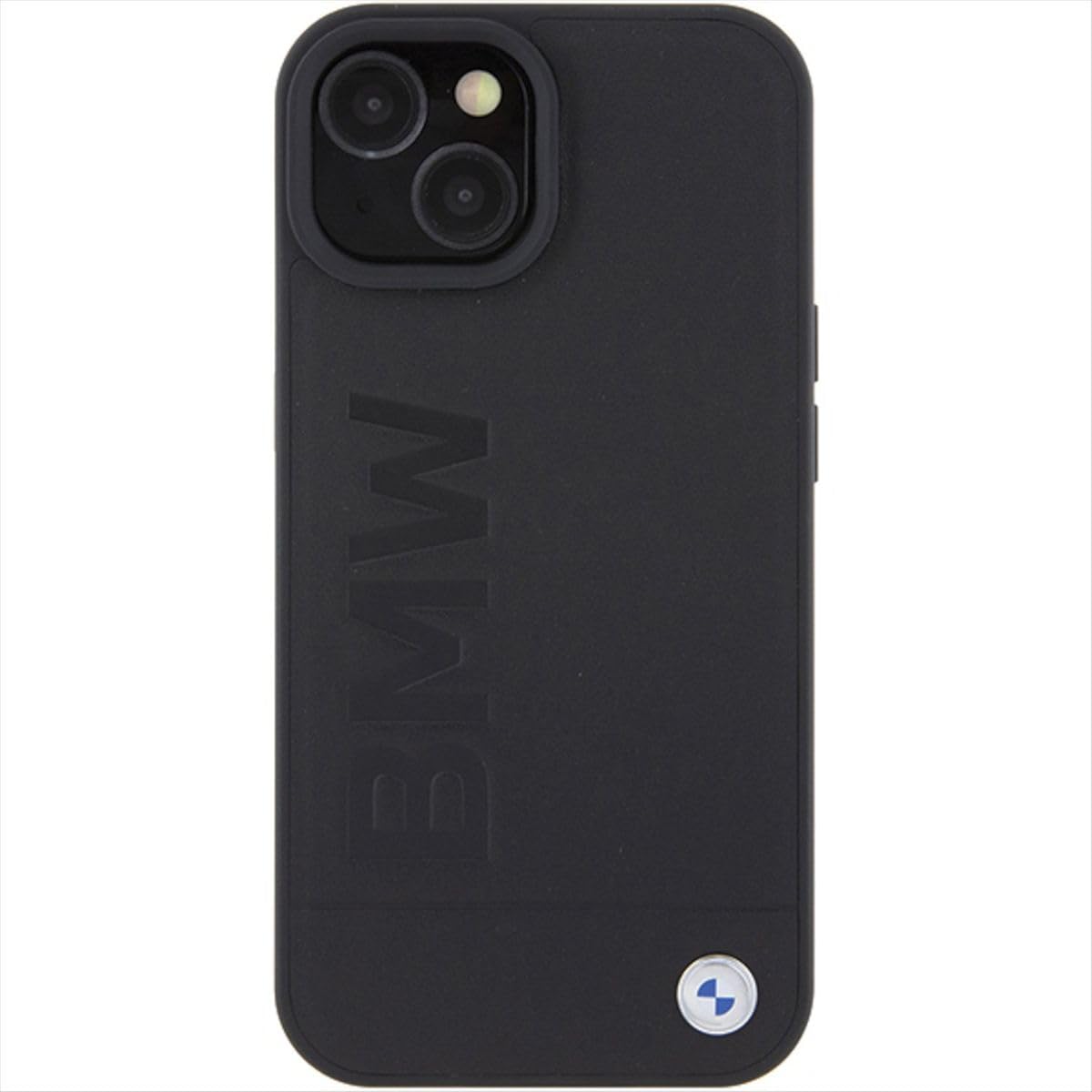 BMW BMHCP15SSLLBK - Custodia in pelle per iPhone 15 da 6,1", colore: Nero
