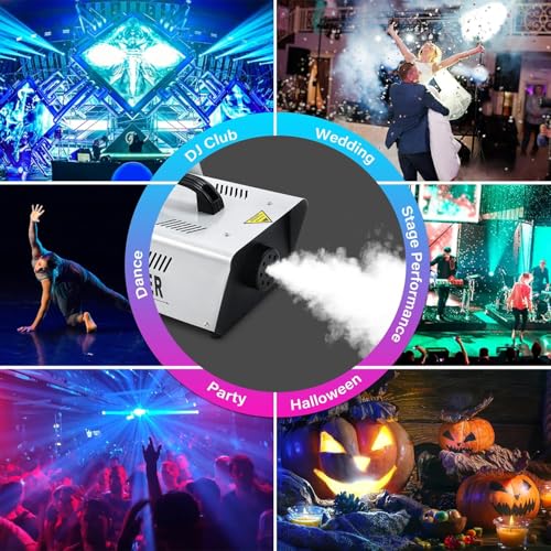 Máquina de humo 900W con control remoto cableado miniatura 7