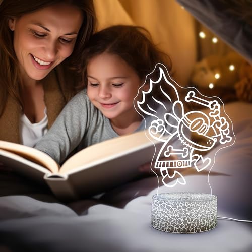 Image of Officially Licensed Dog Man Night Light - The Bark Knight LED Glow Light with Removable 7 Colors Base, Kids Bedroom Decor Bedside Lamp, Night Light for Kids, Christmas Birthday Gifts for Boys & Girls