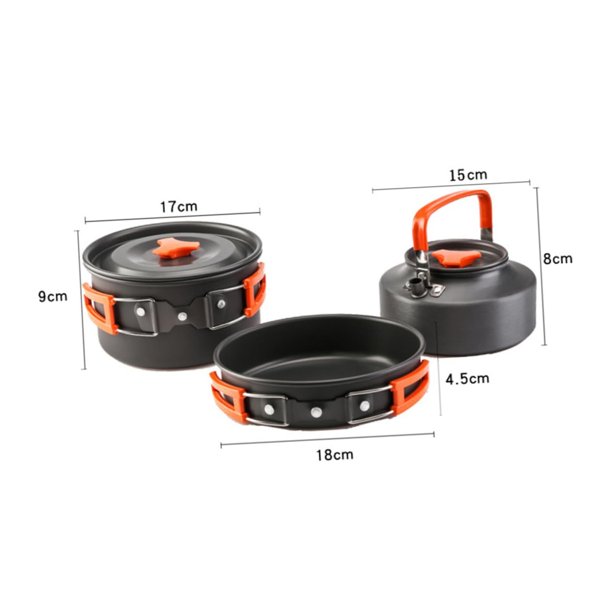 HEMOTON Camping avec Casseroles Ustensiles De Cuisine Portables Couverts Et Bouilloire