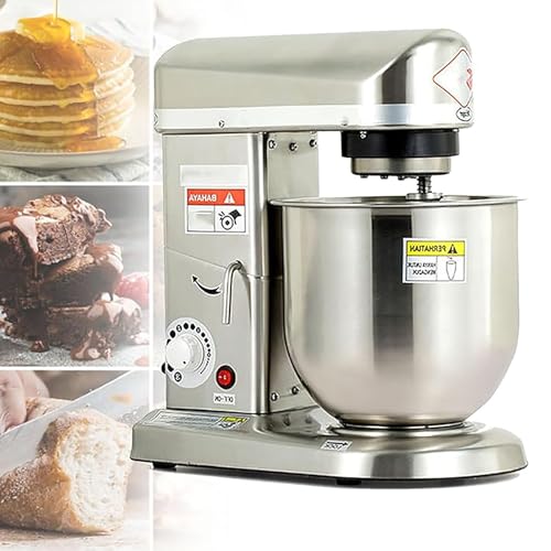 Batidora eléctrica de pie for hornear - Potente batidora multifunción 3 en 1 con 3 velocidades ajustables, gancho for masa, batidor y licuadora - for panadería y pizzería