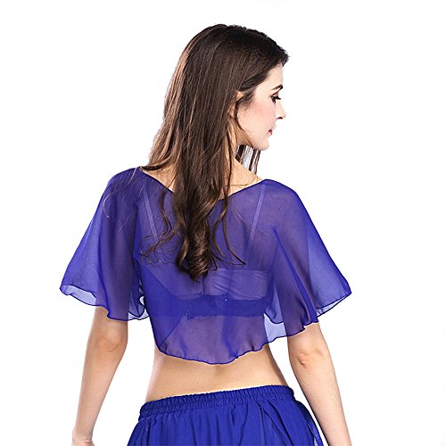 ROYAL SMEELA Women's Comfort Chiffon Belly Dance Top, One Size