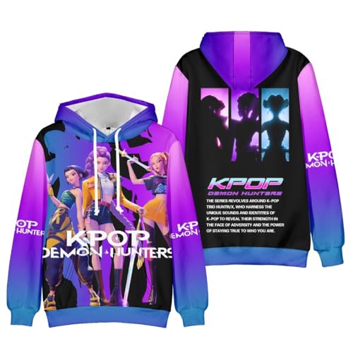 YiJee Kpop D-Demon H-Hunters Sudadera con capucha unisex con estampado de anime,...