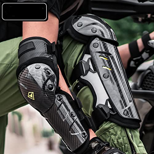 Whyunm26 Carbon Fiber Motocross Knee And Elbow Pads Moto Protection Riding Elbow Guard Motorcycle Racing Protective Gear Set #TOP1
