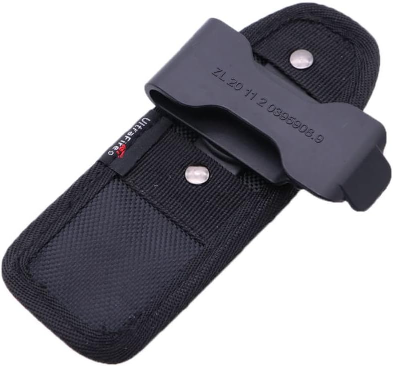 Uonlytech 2 Pack Portable Nylon Flashlight Pouch Carrying Case with Belt Clip for Mini Led Flashlight Holster Outdoor Hiking Camping