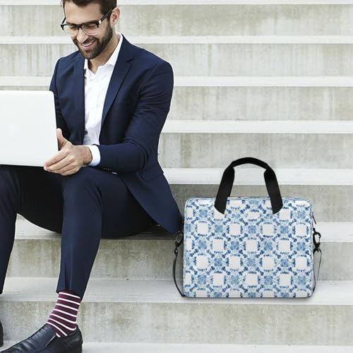 Bolso para laptop senya estilo acuarela azul bohemio miniatura 3