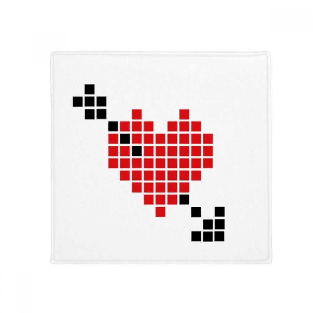 Cadeau Saint-Valentin tapis de sol cœur pixel multicolore et confortable pour la maison