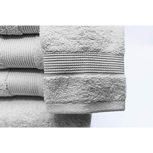 Peacock Alley Liam Turkish Bath Towels - 600 Gram Weight, Extra-Long Staple Low Twist Cotton - Luxury Bath Towel Collection In 4 Colors - Bath Sheet (Light Grey) #TOP5