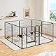 Yaheetech Welpenlaufstall 8 Gitter je 80 x 80 cm Freilaufgehege Welpenauslauf Hundelaufstall Tierlaufstall mit Tür für Hunde Wohnung & Garten