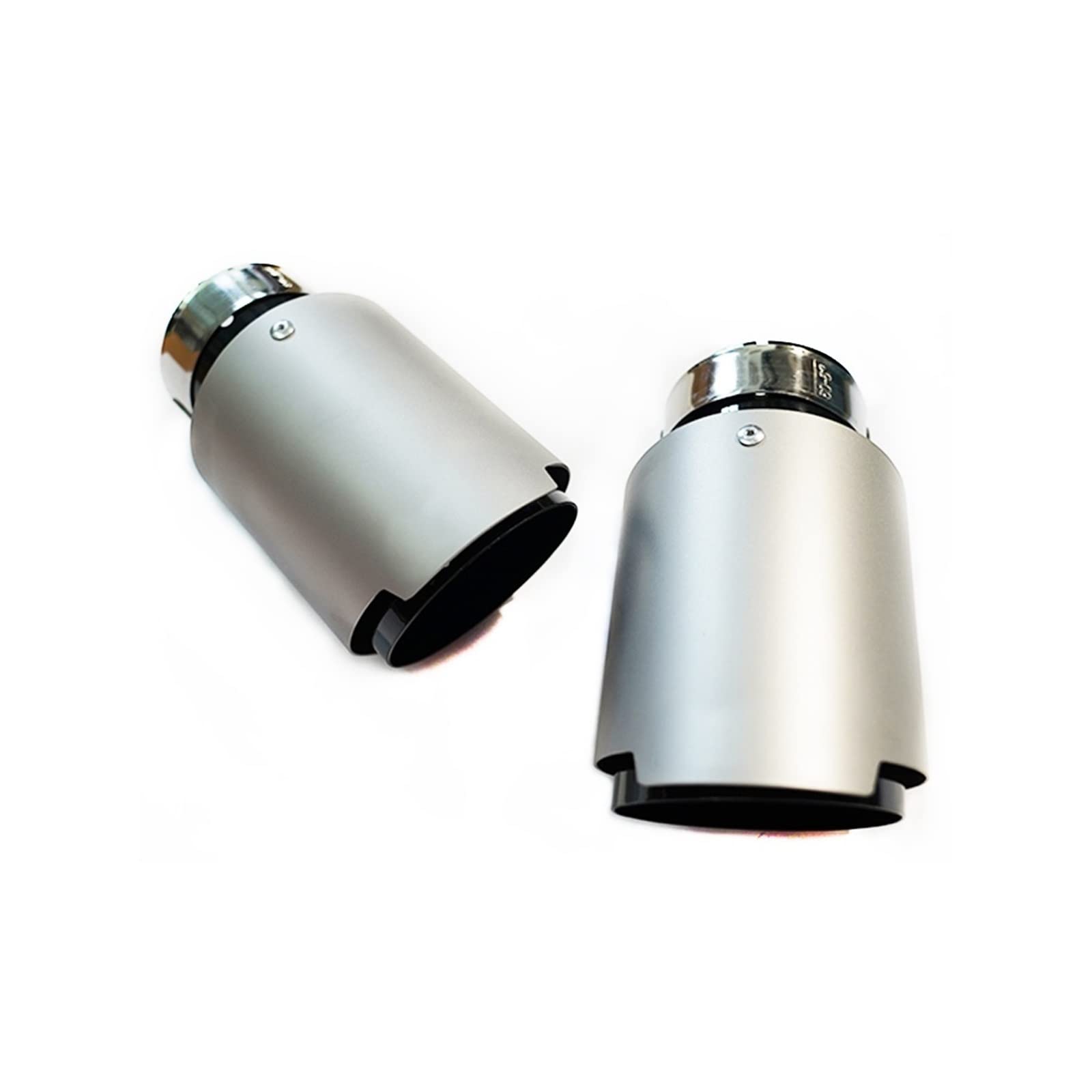 RCKLCY 1Pcs Car Exhaust Pipe Universal Muffler Tail Pipe Muffler Tip Exhaust Tip Stainless Steel Pipe Sand Blasted Straight Edge (Color : in 67mm Out 101mm)