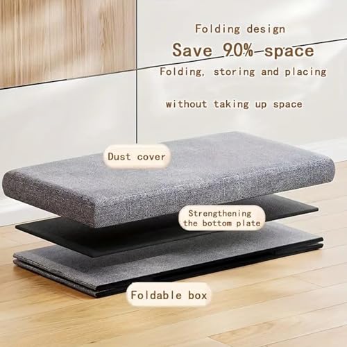 Tabouret de rangement cube pliable pour libérer l'espace du salon - 6