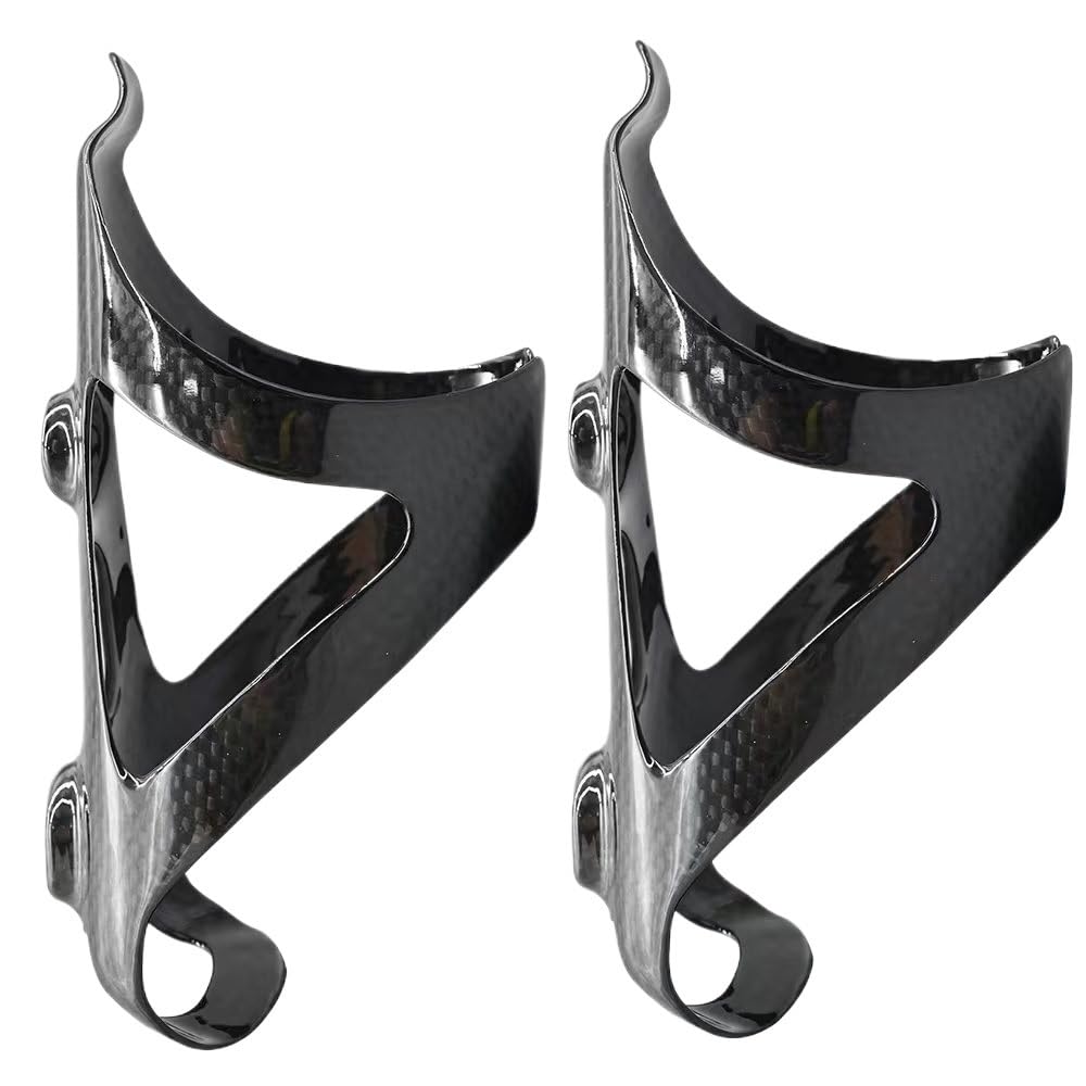 Portabidon Bicicleta Portabotellas de Fibra Carbono for Bicicleta, portabotellas for montaña o Carretera, Ultraligero, Mate/Brillante(3K Gloss 2pcs)