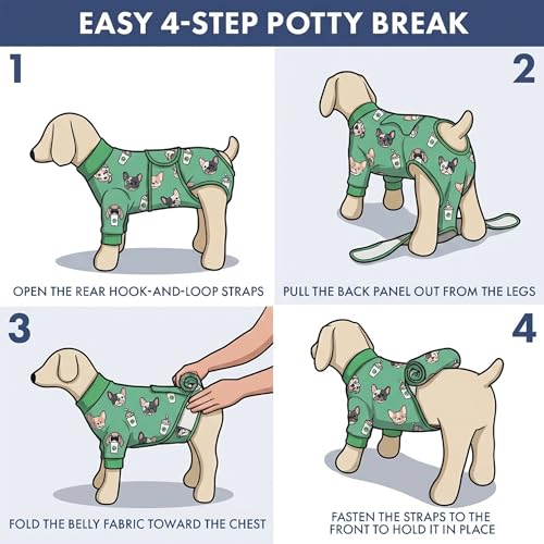Image of Spark Paws Dog Recovery Suit - Surgical Onesie After Surgery, Male & Female