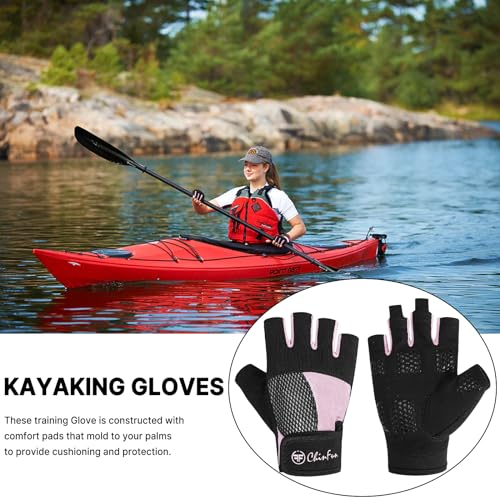 Image of ChinFun Kayaking Gloves 3 /4 Finger - Provide Cushioning and Protection | Resistant Palm and Grip, Easy to Take on and Off, Perfect for Diving, Sailing, Kayaking - Men, Women, Youth